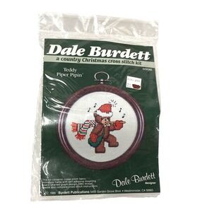 new dale burdett cross stitch kit CCK265 bear playing music